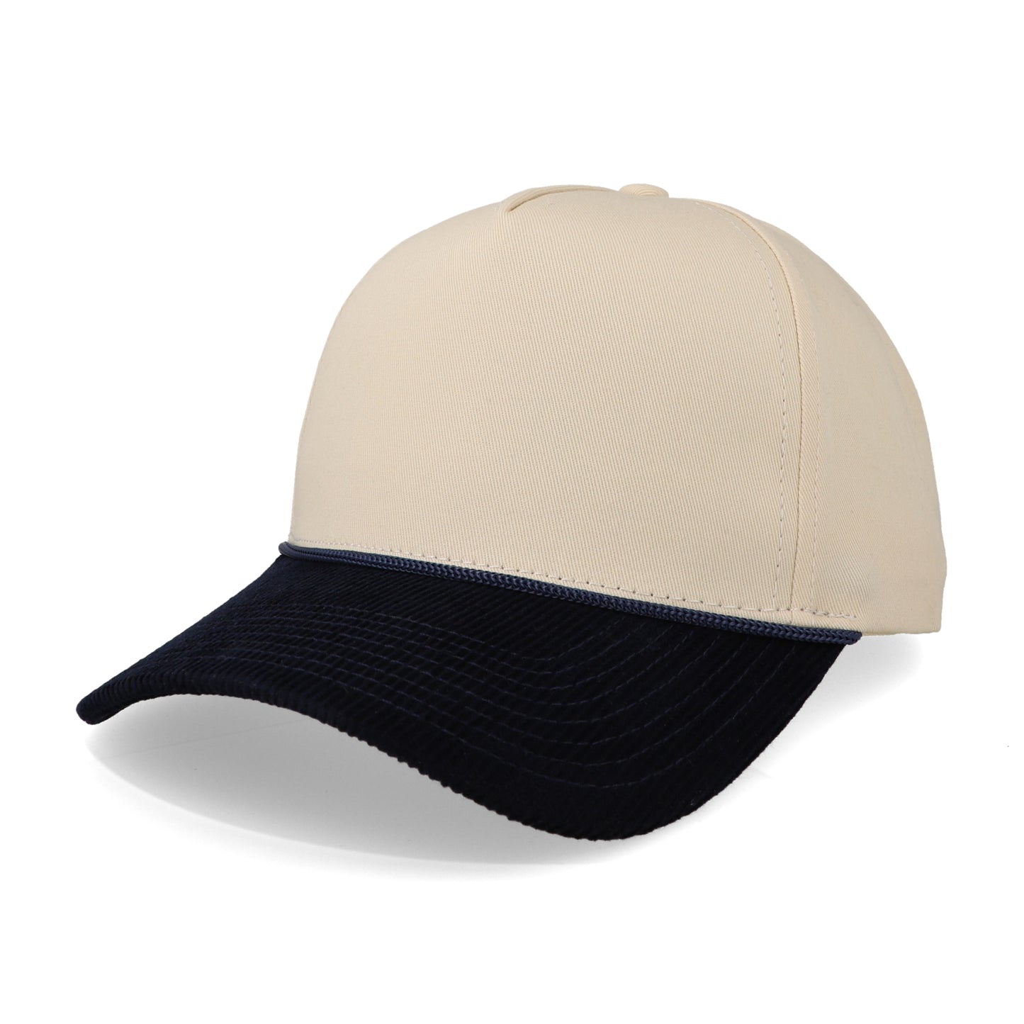 Gorra Sportcaps Off White con Azul Marino Pana Unitalla