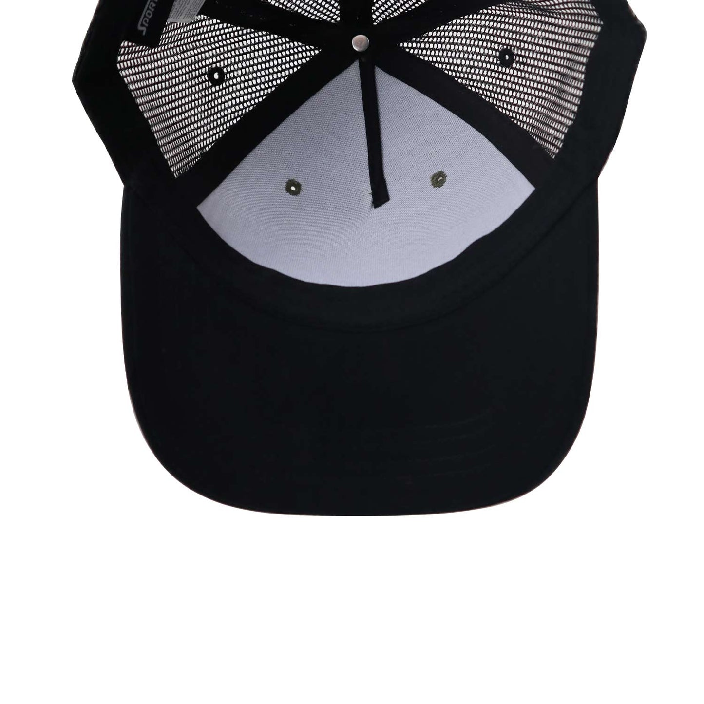 Gorra Sport Caps Trucker 5 Panel Olivo/ Negro Unitalla