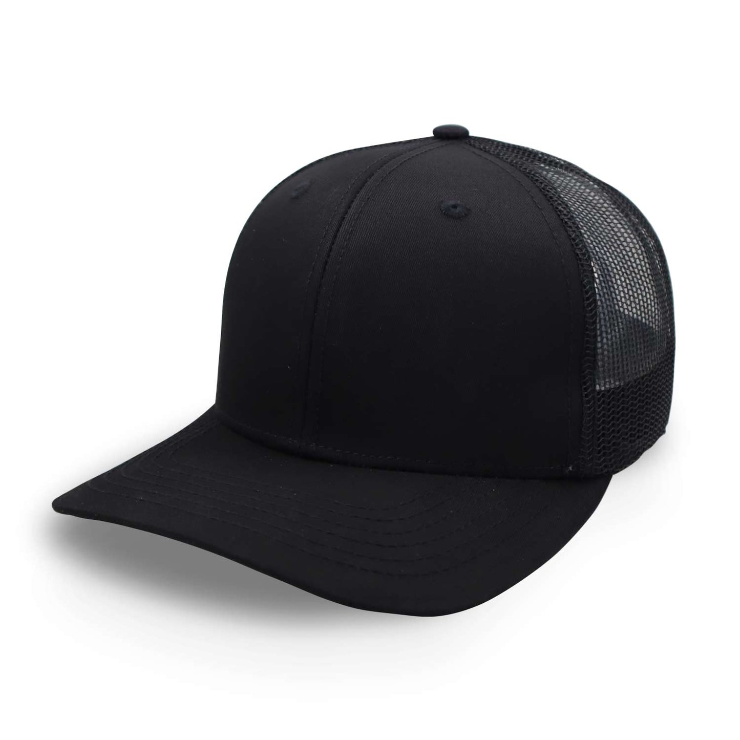 Gorra Sportcaps Trucker Clásica 6 Paneles Negro/Negro Unitalla