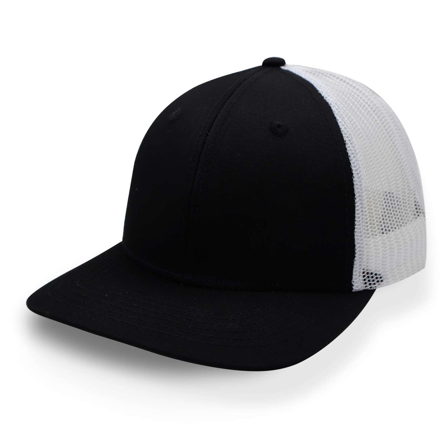 Gorra Sportcaps Trucker Clásica 6 Paneles Negro/Blanco Unitalla