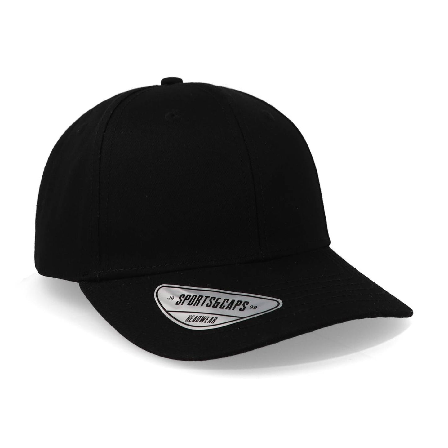 Gorra Sportcaps Algodón Copa Alta Negro Unitalla