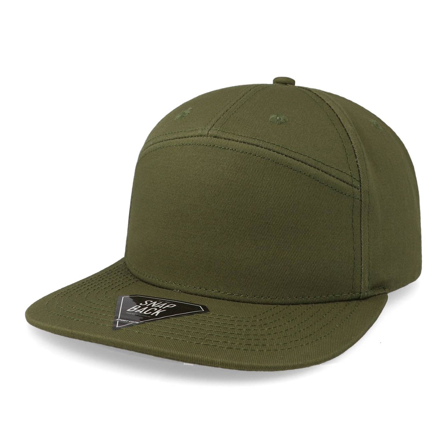 Gorra Sportcaps Snapback 7 Panel Verde Olivo Unitalla