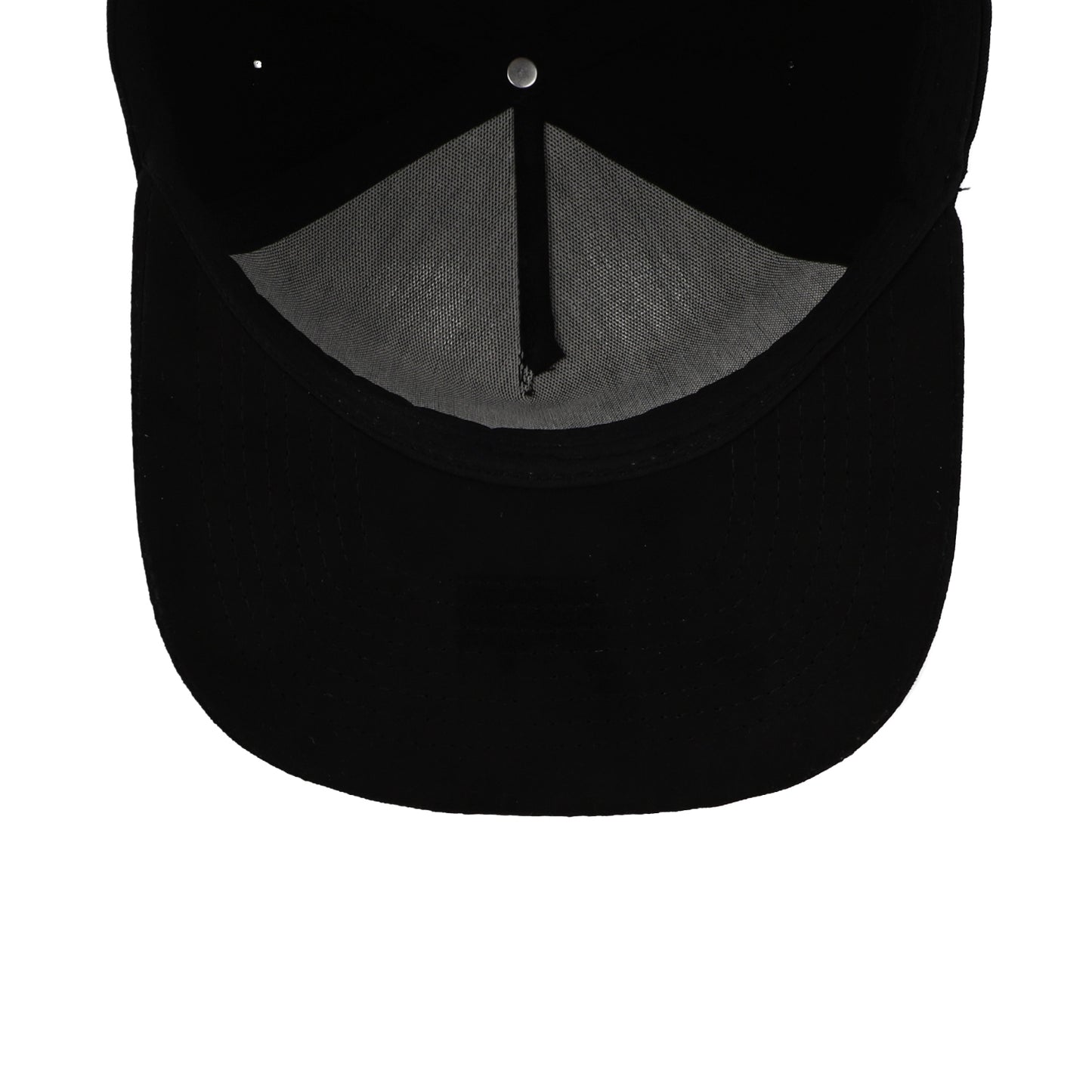 Gorra Sportcaps de 5 Paneles Totalmente Negra con Visera de Gamuza Ajustable