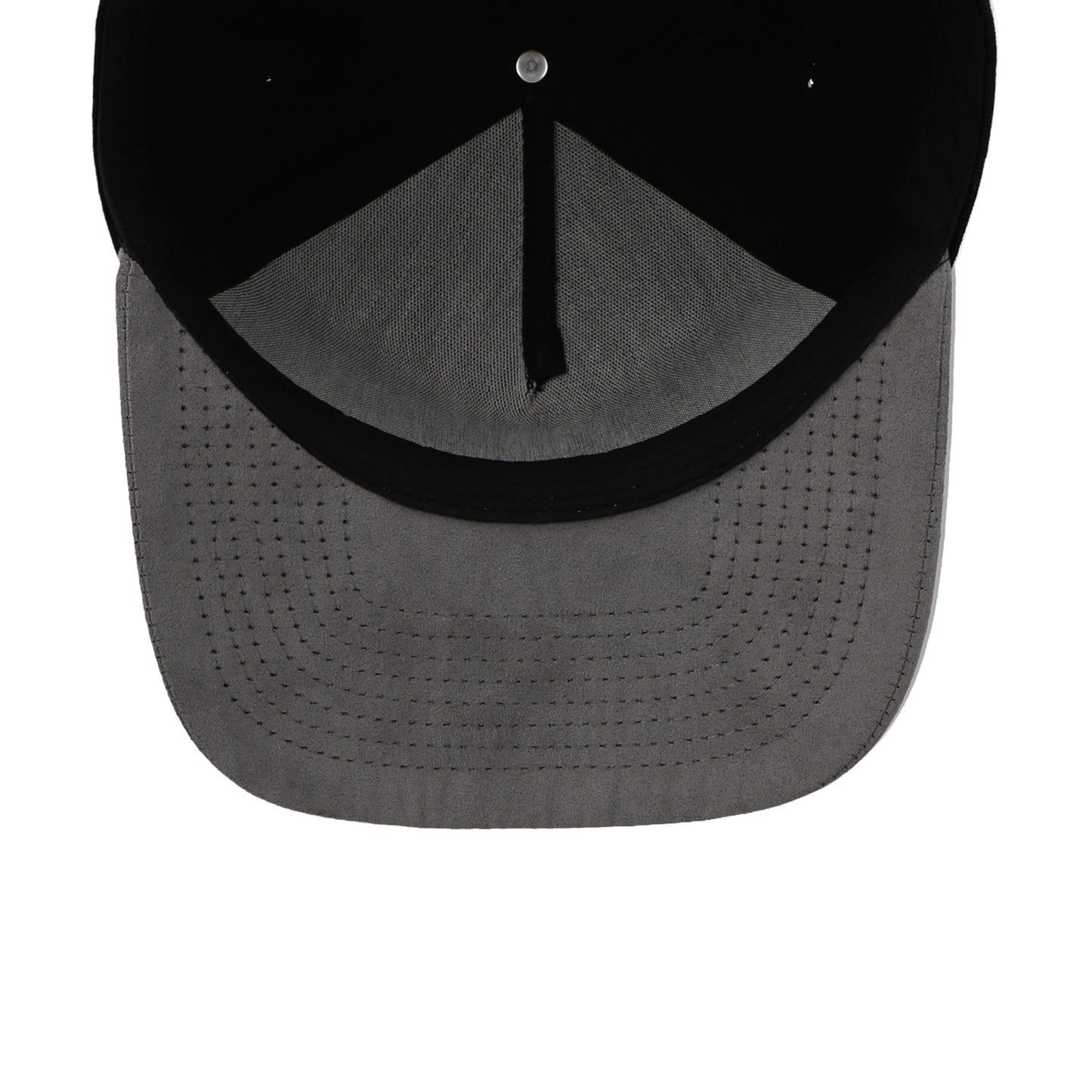 Gorra Sportcaps 5 Panel Black/Grey Crown Cotton Visor Suede Osfa