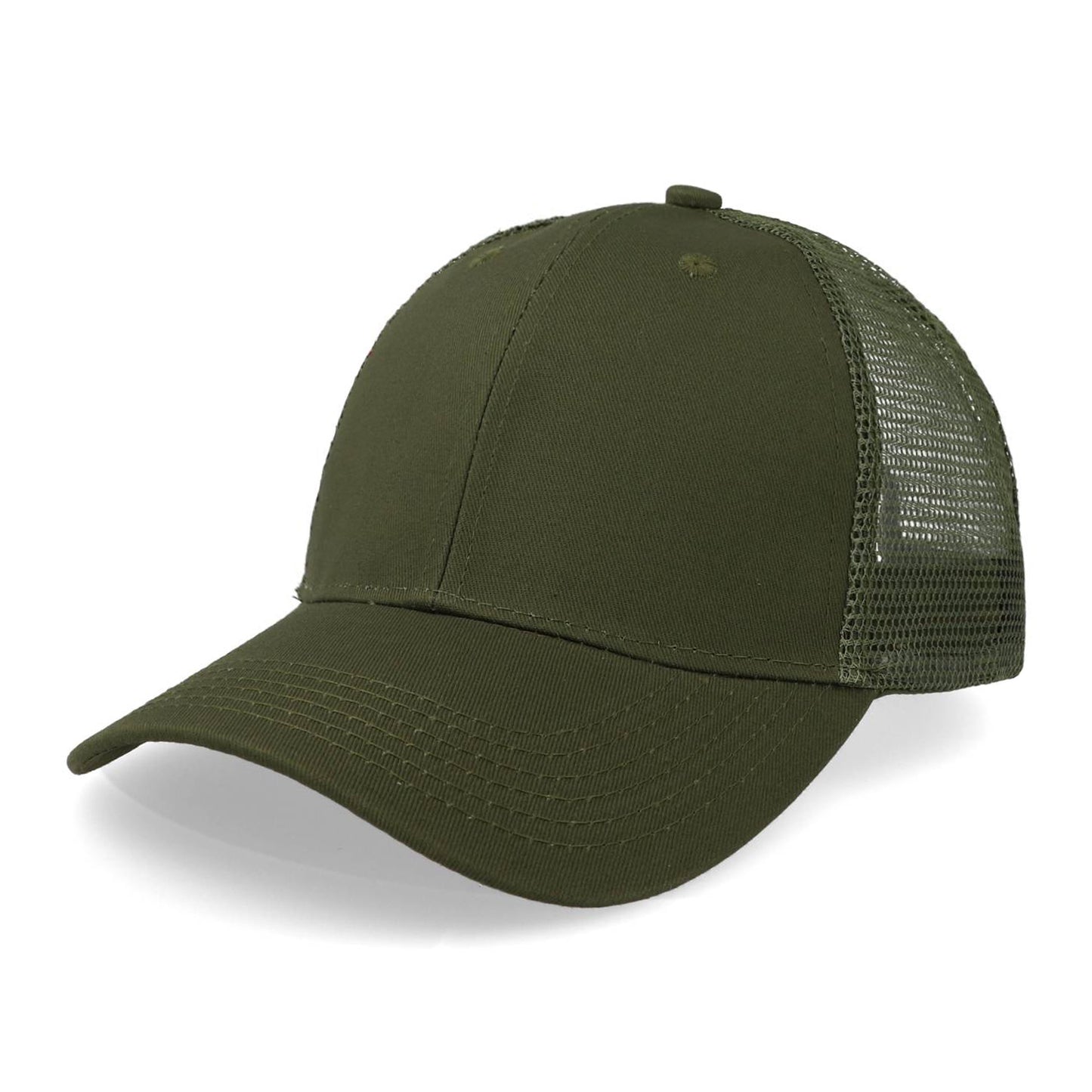 Gorra Sportcaps Trucker Clásica Verde Olivo