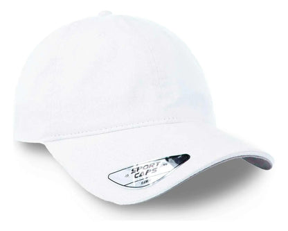 Gorra Sportcaps Clásica Algodón Copa Baja Blanco Unitalla