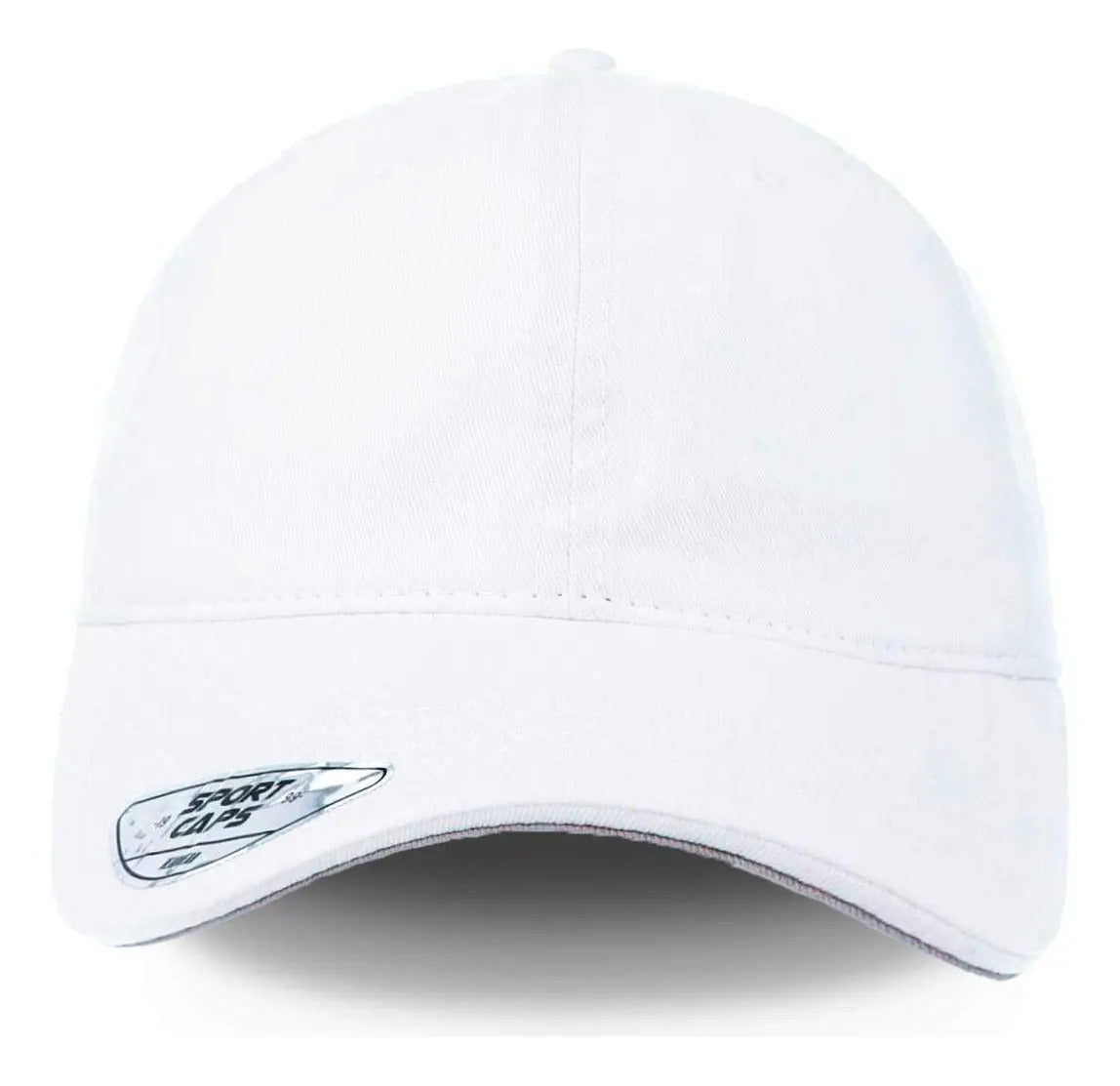 Gorra Sportcaps Clásica Algodón Copa Baja Blanco Unitalla