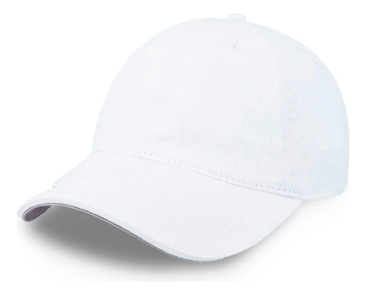 Gorra Sportcaps Clásica Algodón Copa Baja Blanco Unitalla