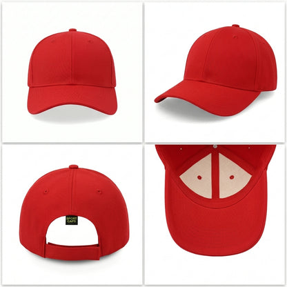 Gorra Sportcaps Clásica Acrílico Copa Alta Rojo Unitalla
