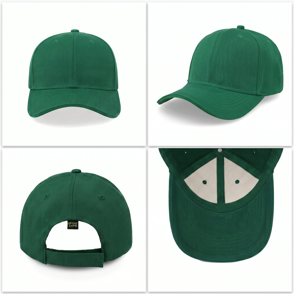 Gorra Sportcaps Clásica Acrílico Copa Alta Verde Bandera Unitalla