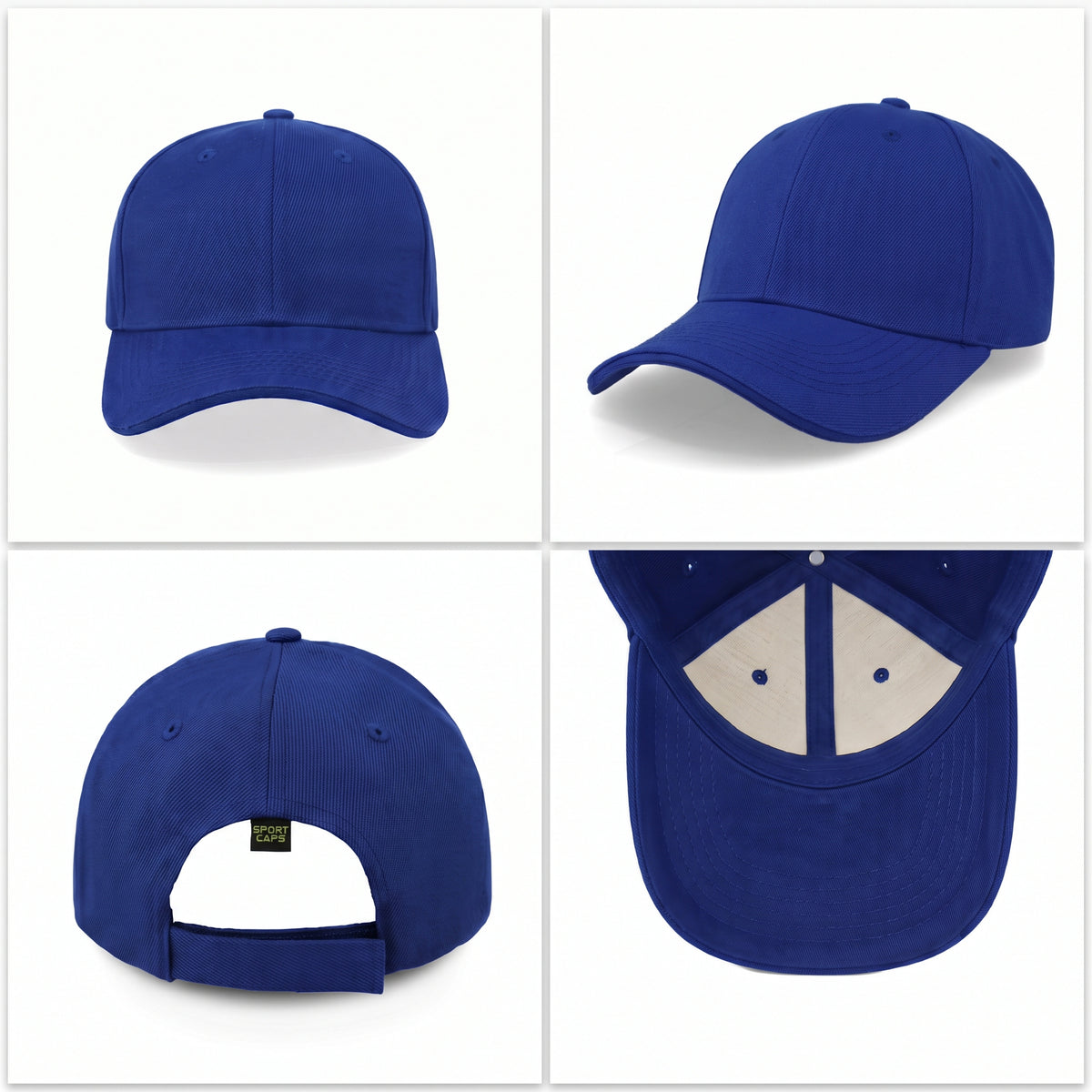 Gorra Sportcaps Clásica Acrílico Copa Alta Azul Rey Unitalla