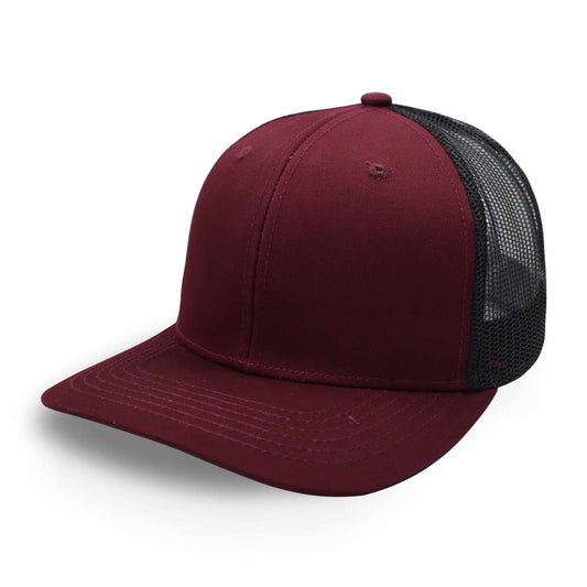 Gorra Sportcaps Trucker Clásica 6  Paneles Guinda/Negro Unitalla